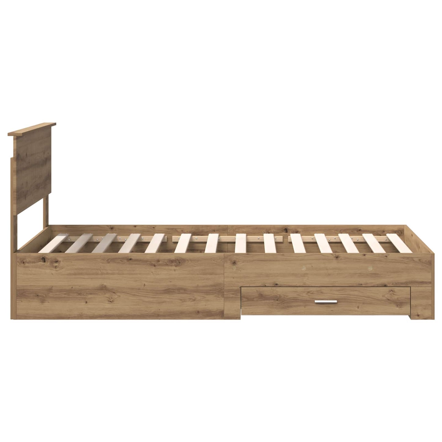 Bed Frame with Drawer Artisan Oak 100 x 200 cm Engineered Wood