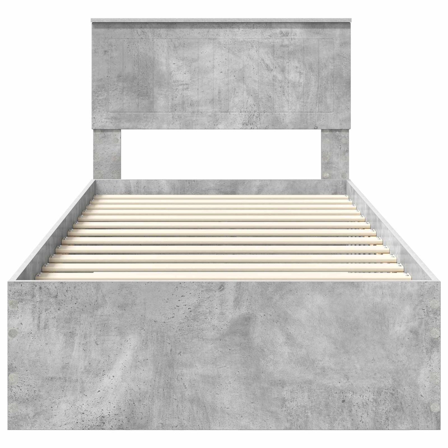 Bed Frame with Drawer Concrete Grey 90 x 200 cm Engineered Wood