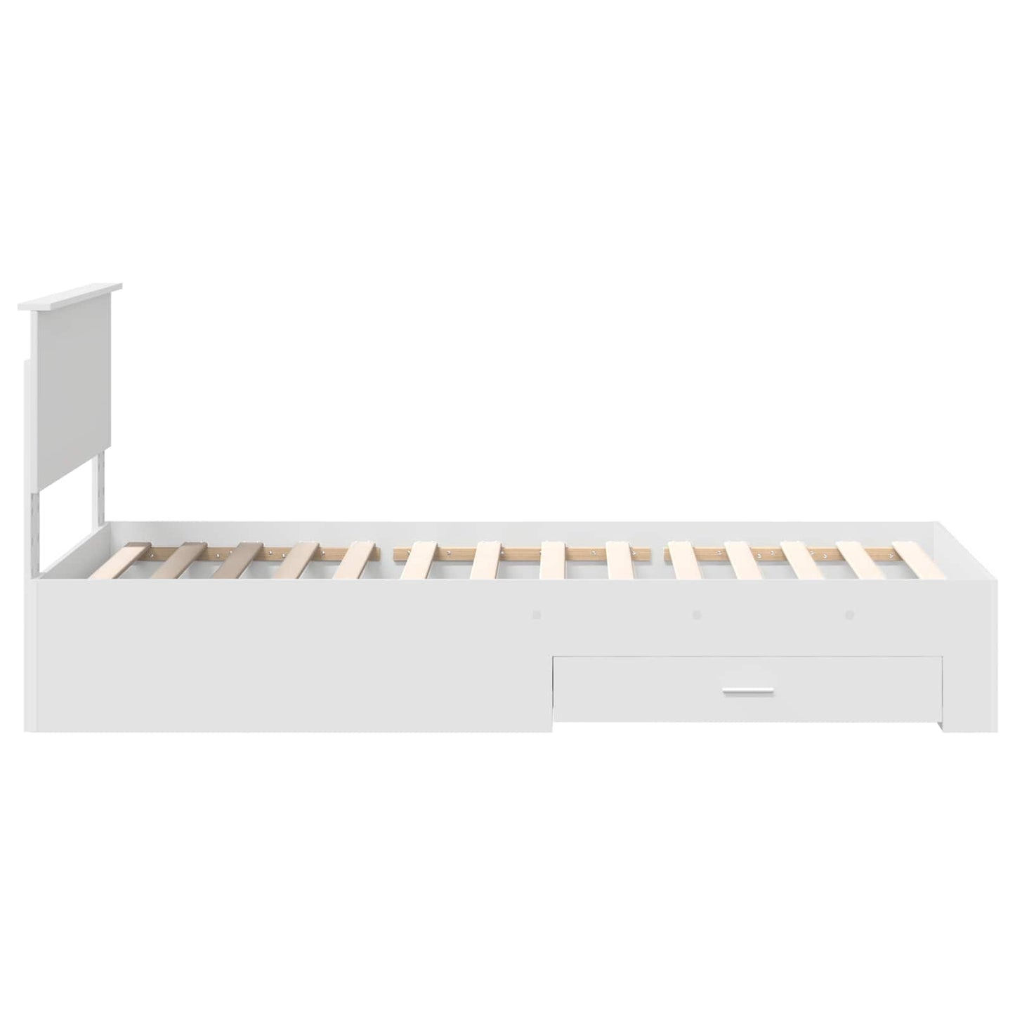 Bed Frame with Headboard White 90 x 190 cm Engineered Wood