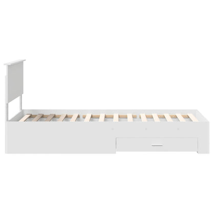 Bed Frame with Headboard White 90 x 190 cm Engineered Wood