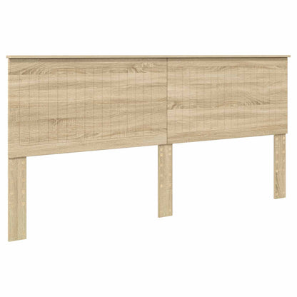 Bed Frame with Headboard Sonoma 200 x 200 cm Solid Pine Wood