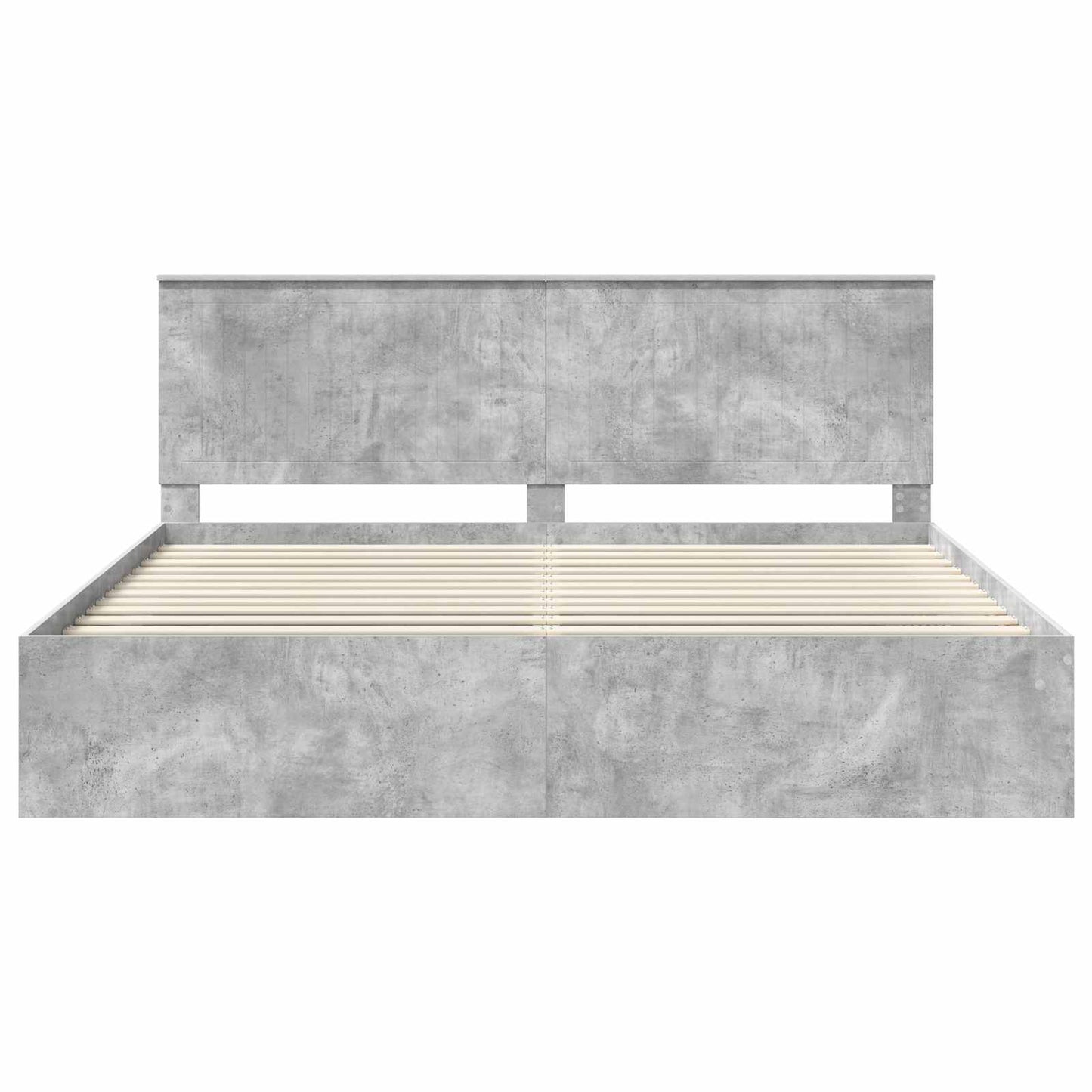 Bed Frame with Headboard Concerte 200 x 200 cm Solid Pine Wood