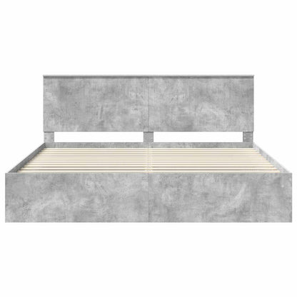 Bed Frame with Headboard Concerte 200 x 200 cm Solid Pine Wood