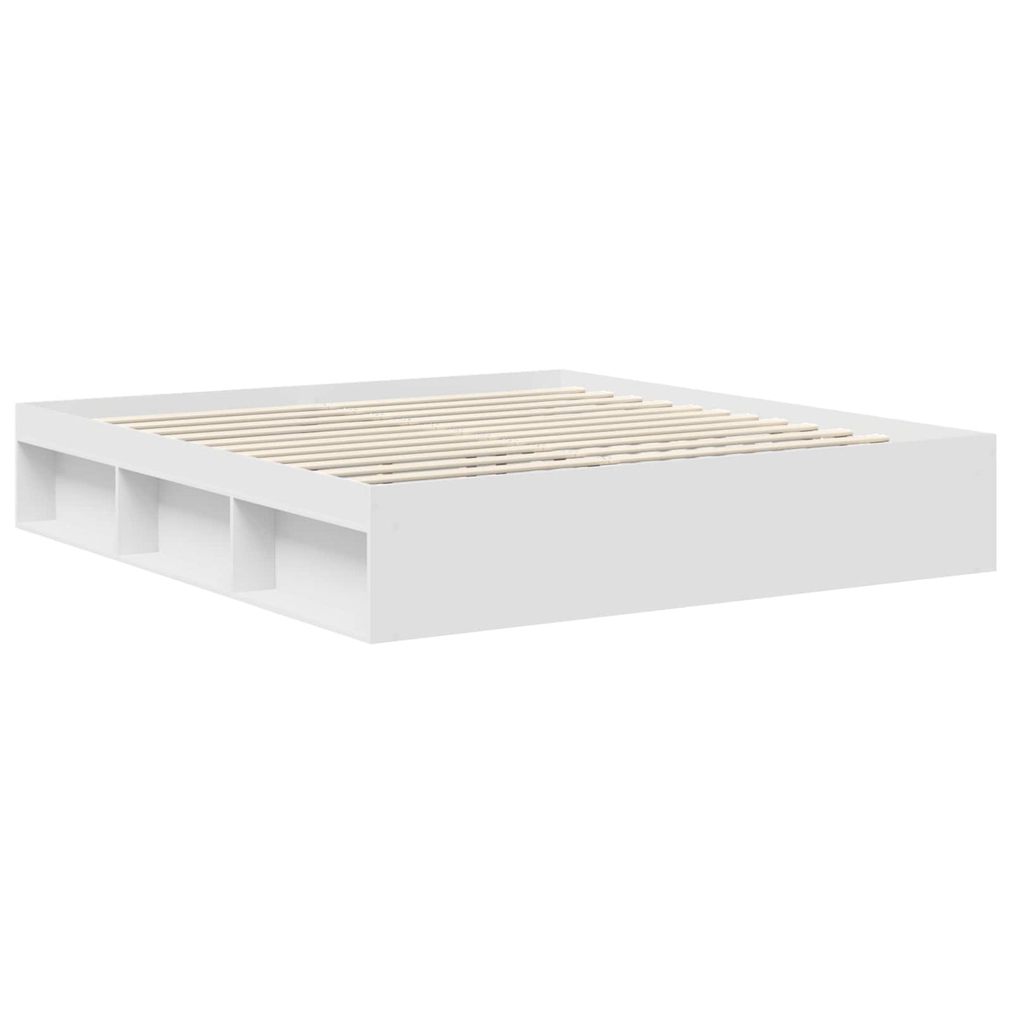 Bed Frame with Headboard White 180 x 200 cm Solid Pine Wood