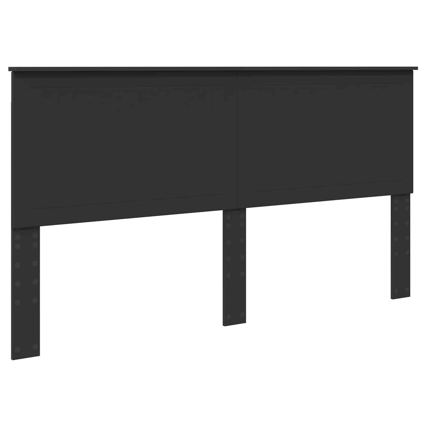 Bed Frame with Headboard Black 180 x 200 cm Solid Pine Wood