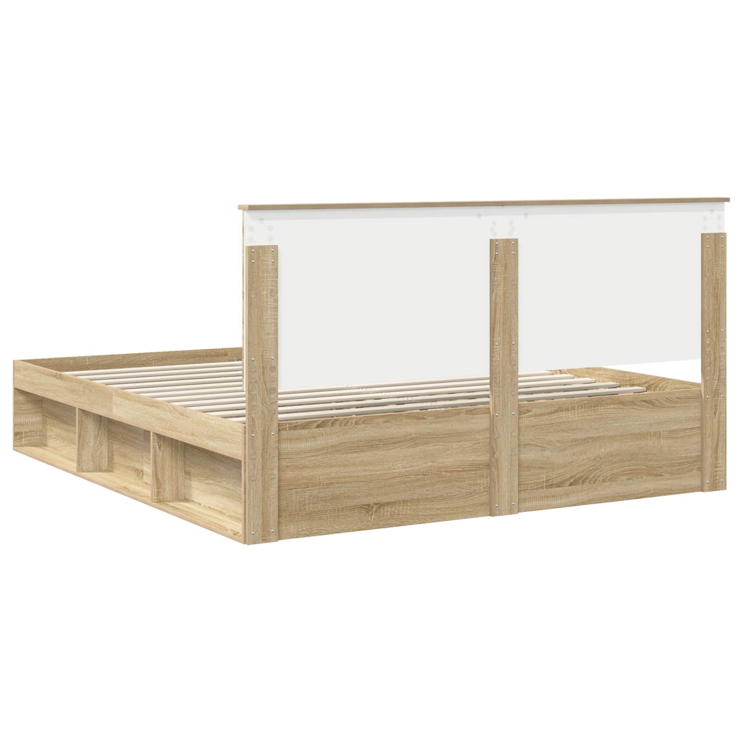 Bed Frame with Headboard Sonoma 180 x 200 cm Solid Pine Wood