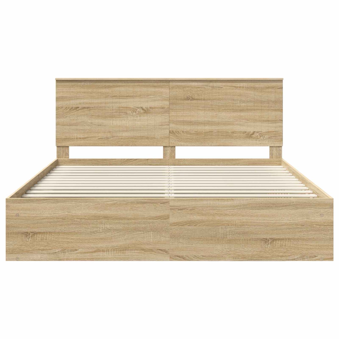 Bed Frame with Headboard Sonoma 180 x 200 cm Solid Pine Wood