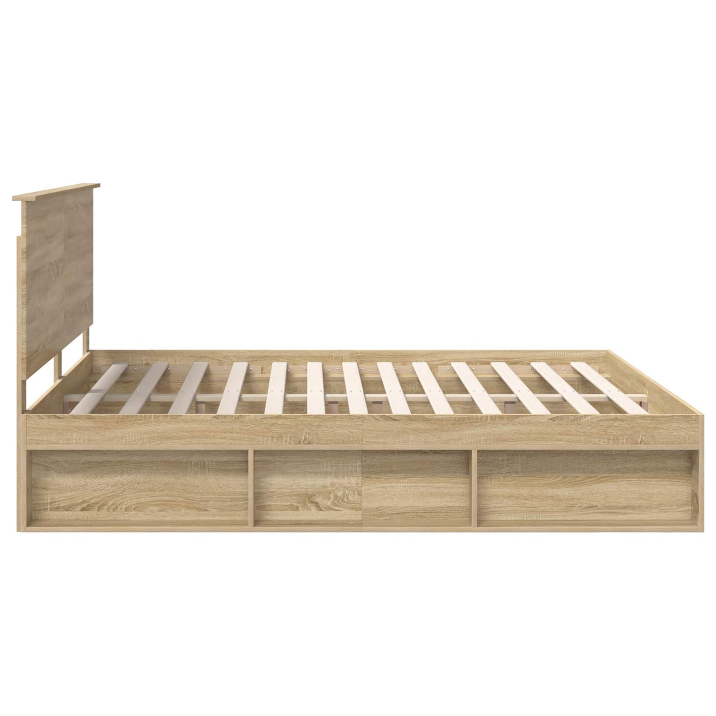 Bed Frame with Headboard Sonoma 180 x 200 cm Solid Pine Wood