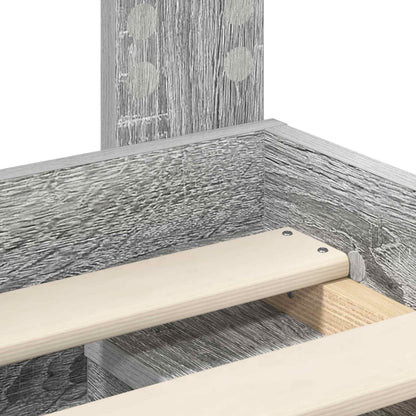 Bed Frame Grey Sonoma 180 x 200 cm Solid Pine Wood