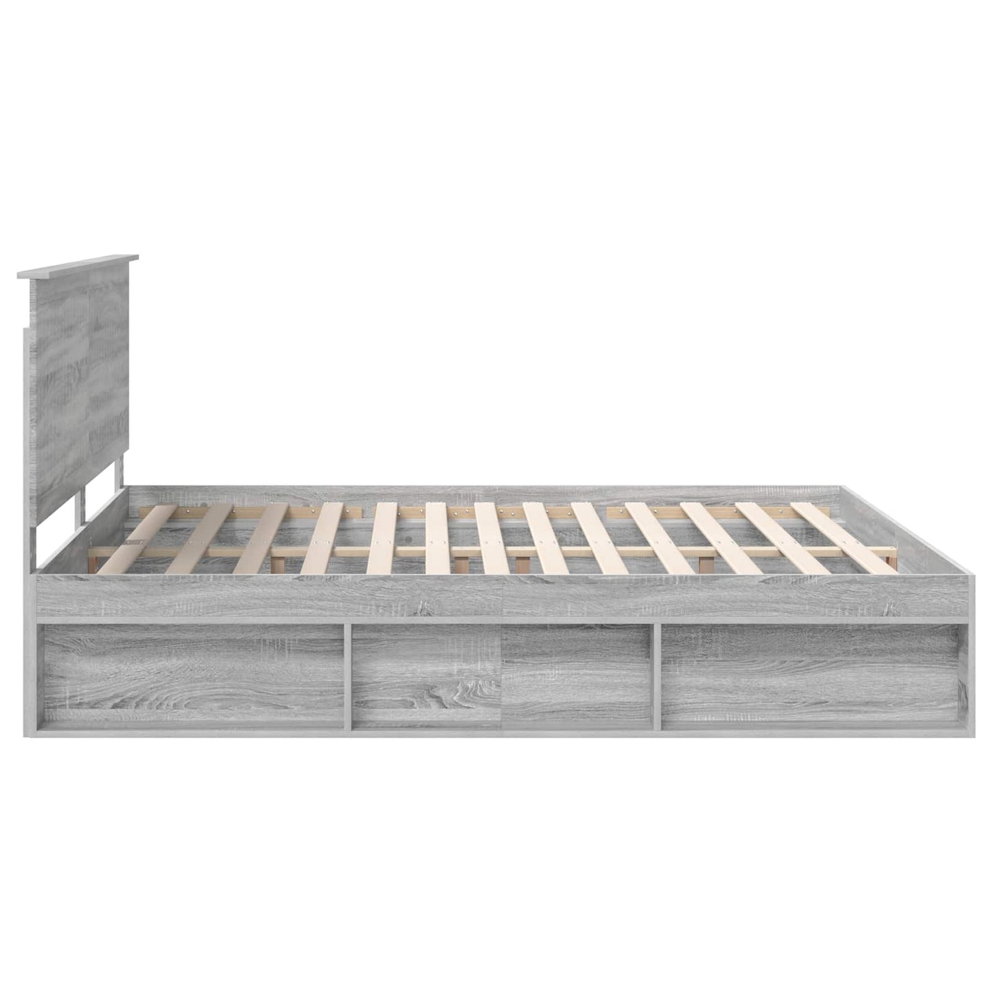 Bed Frame Grey Sonoma 180 x 200 cm Solid Pine Wood