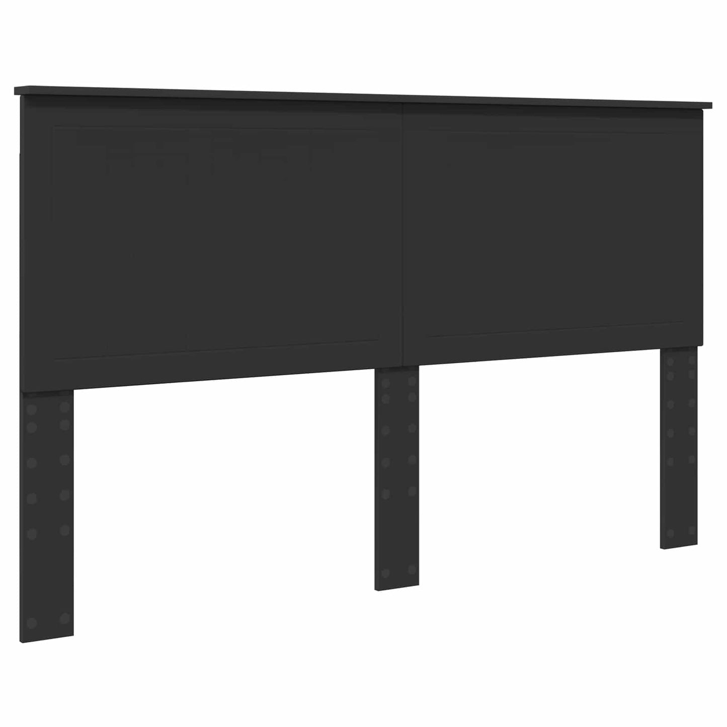 Bed Frame with Headboard Black 160 x 200 cm Solid Pine Wood