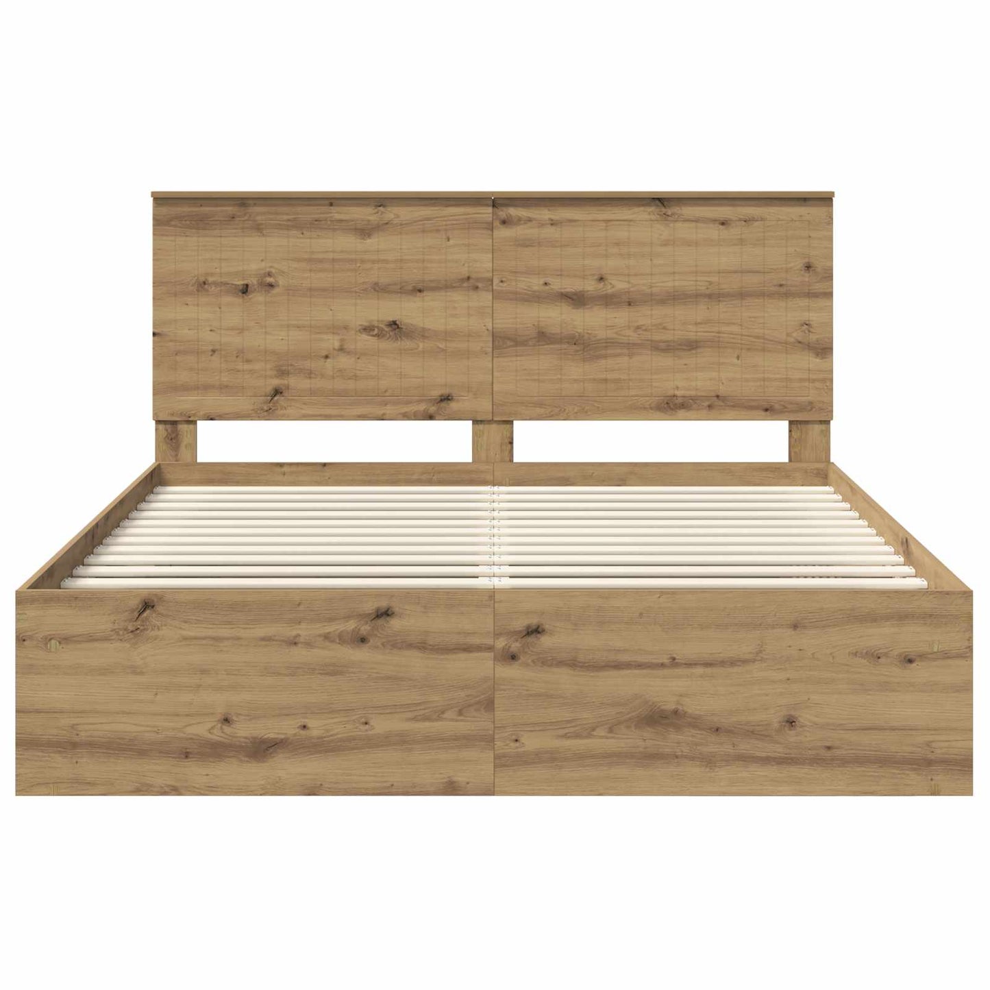 Bed Frame Artisian Oak 160 x 200 cm Solid Pine Wood