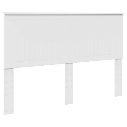 Bed Frame with Headboard White 150 x 200 cm Solid Pine Wood