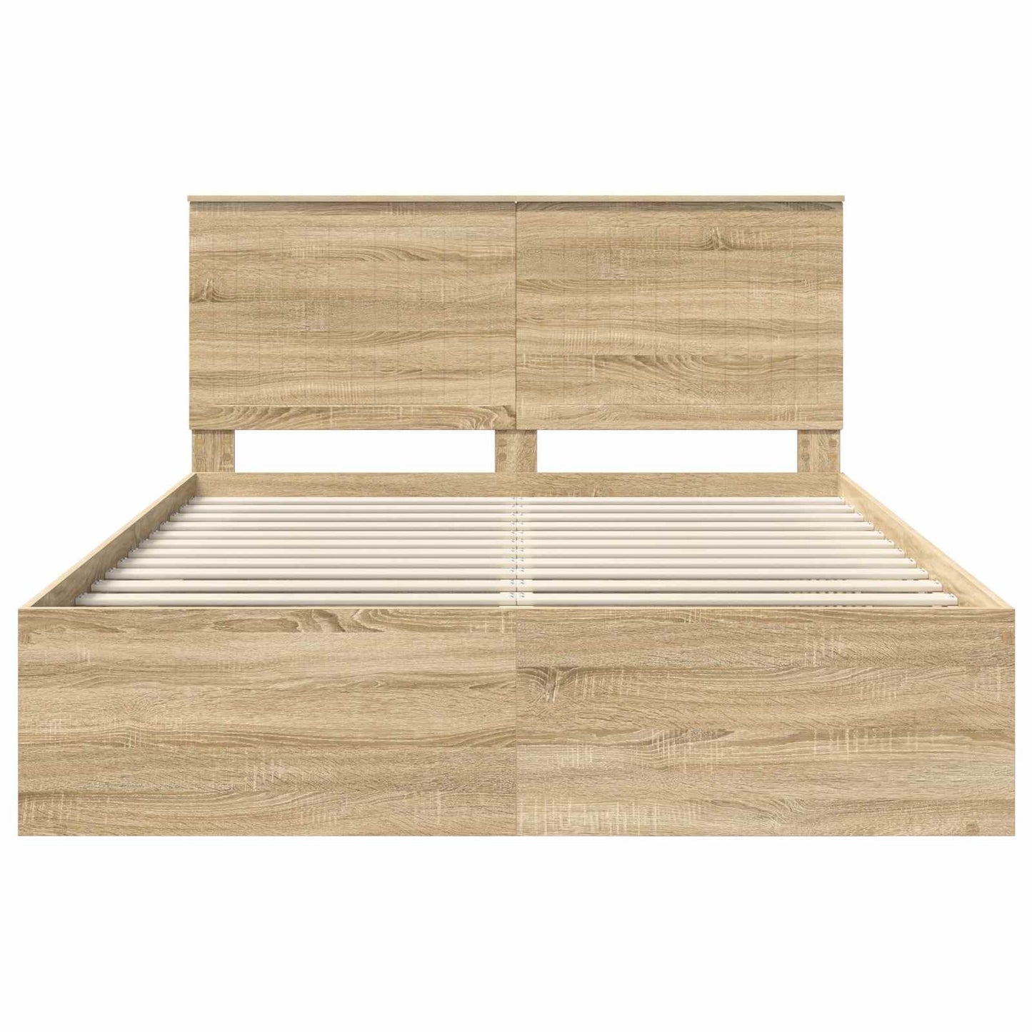 Bed Frame Sonoma Oak 150 x 200 cm Solid Pine Wood