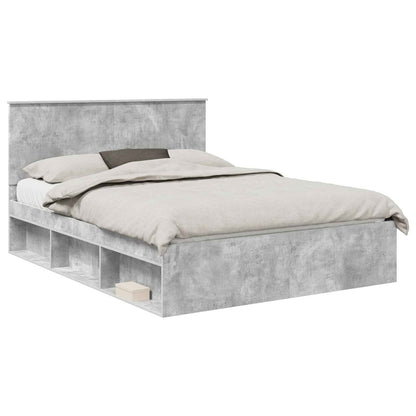 Bed Frame Concerte Grey 150 x 200 cm Solid Pine Wood