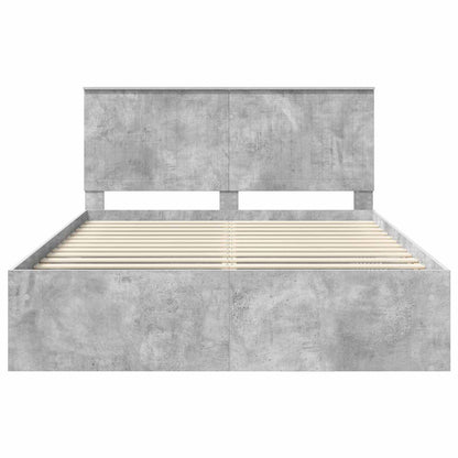 Bed Frame Concerte Grey 150 x 200 cm Solid Pine Wood