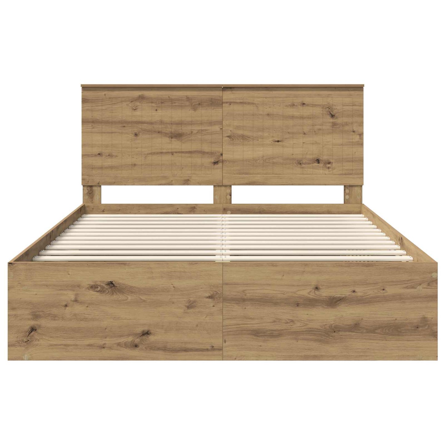 Bed Frame Artisian Oak 150 x 200 cm Solid Pine Wood
