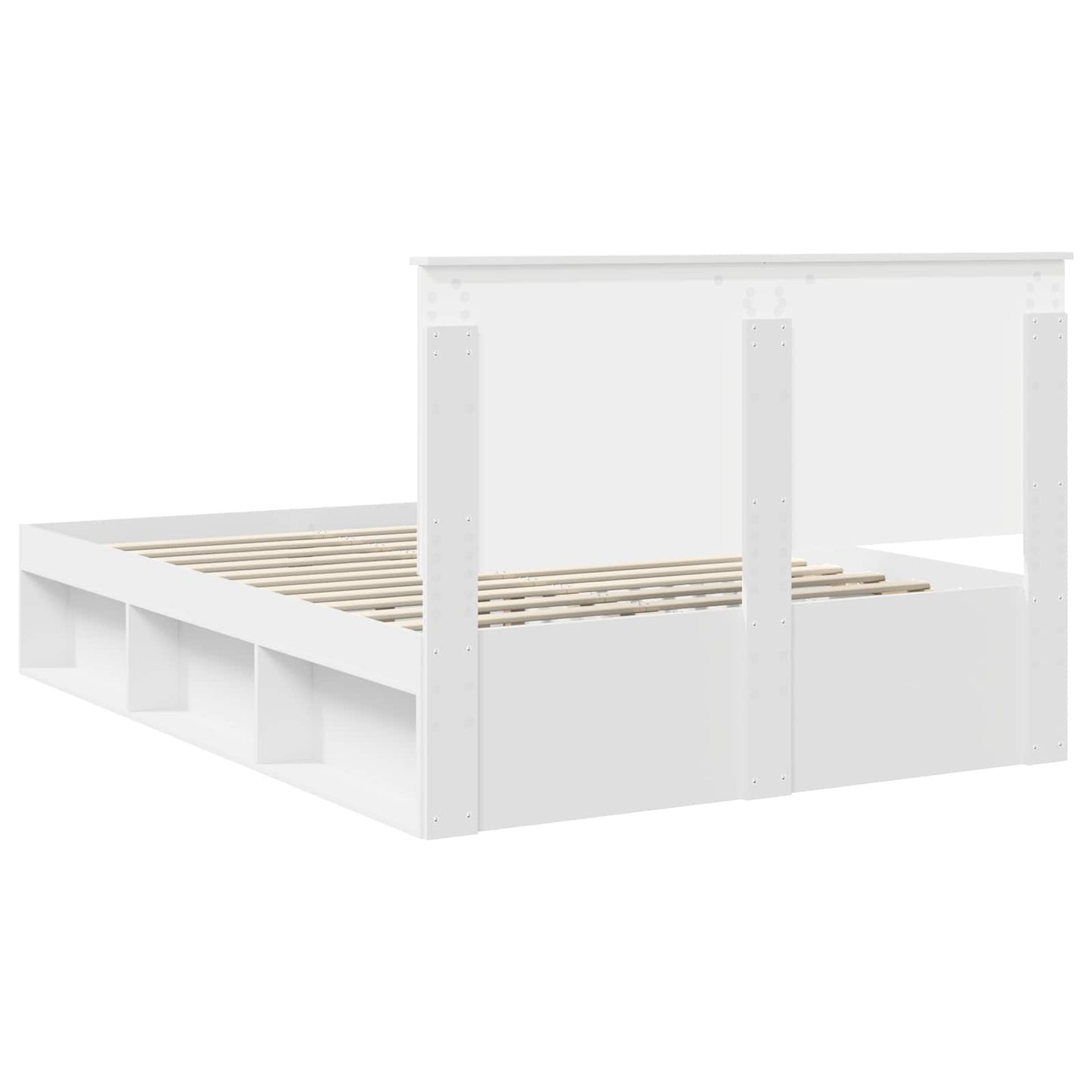 Bed Frame with Headboard White 140 x 200 cm Solid Pine Wood