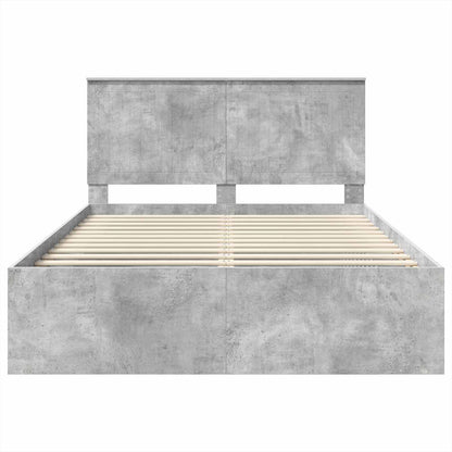 Bed Frame Concerte Grey 135 x 190 cm Solid Pine Wood