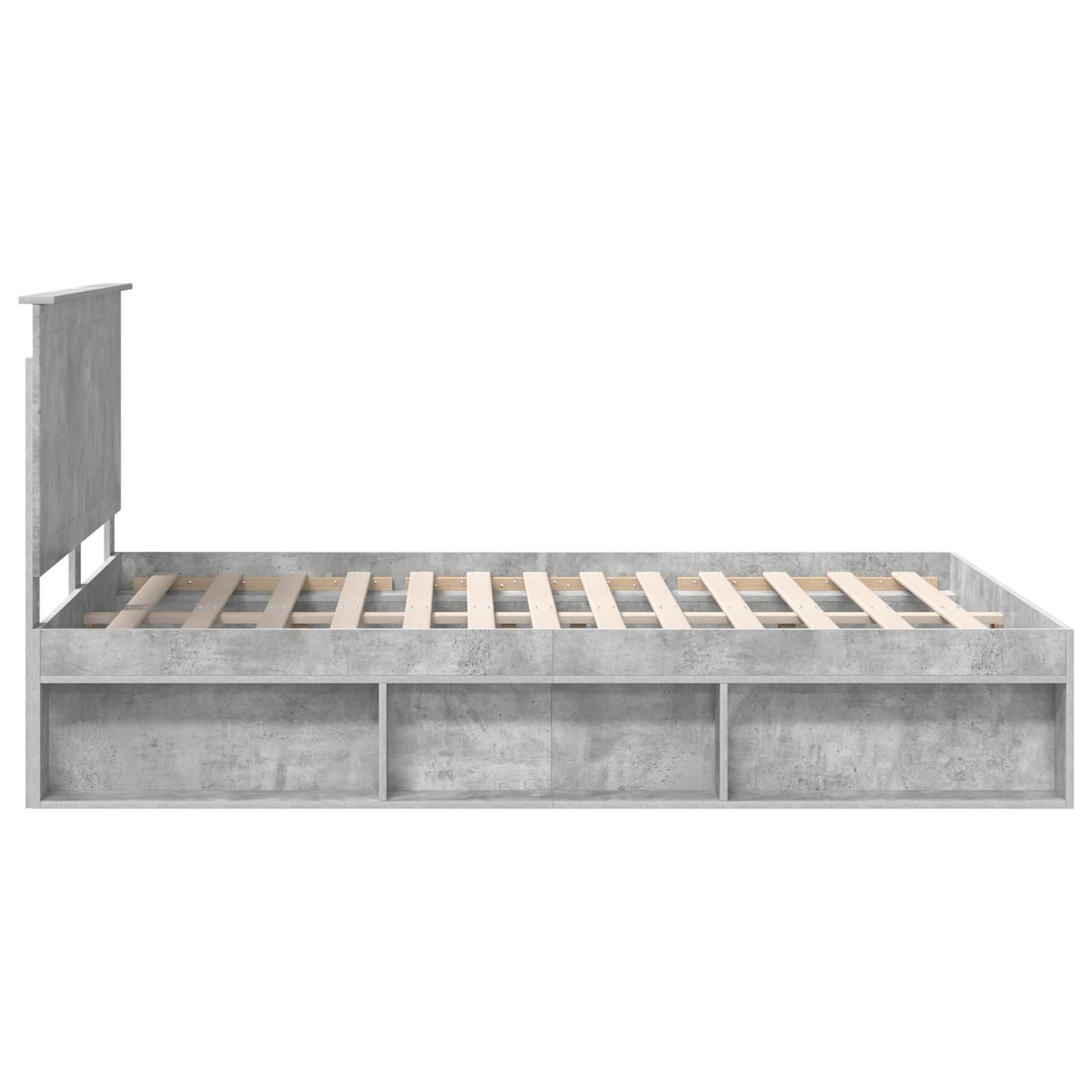 Bed Frame Concerte Grey 135 x 190 cm Solid Pine Wood