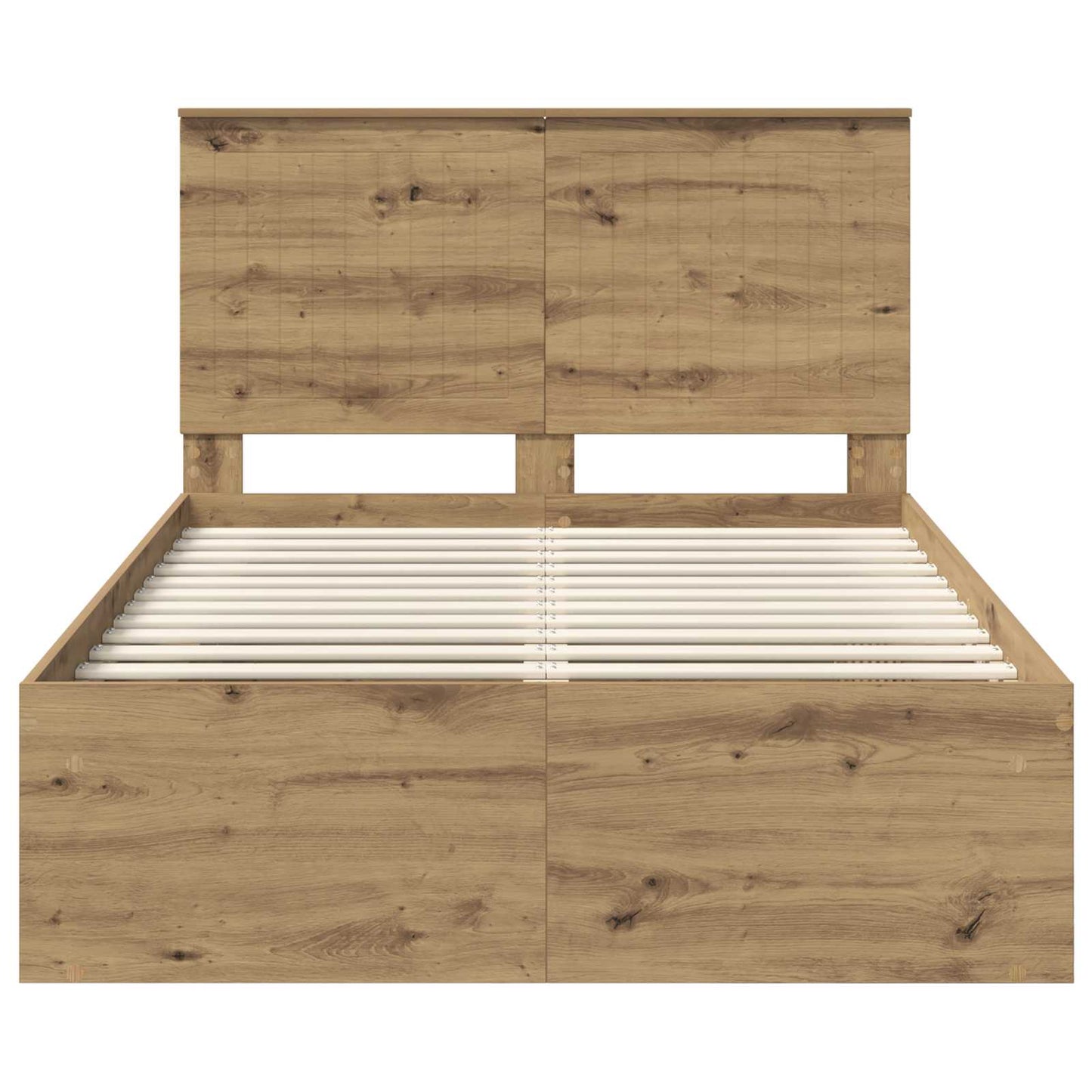 Bed Frame Artisian Oak 120 x 200 cm Solid Pine Wood