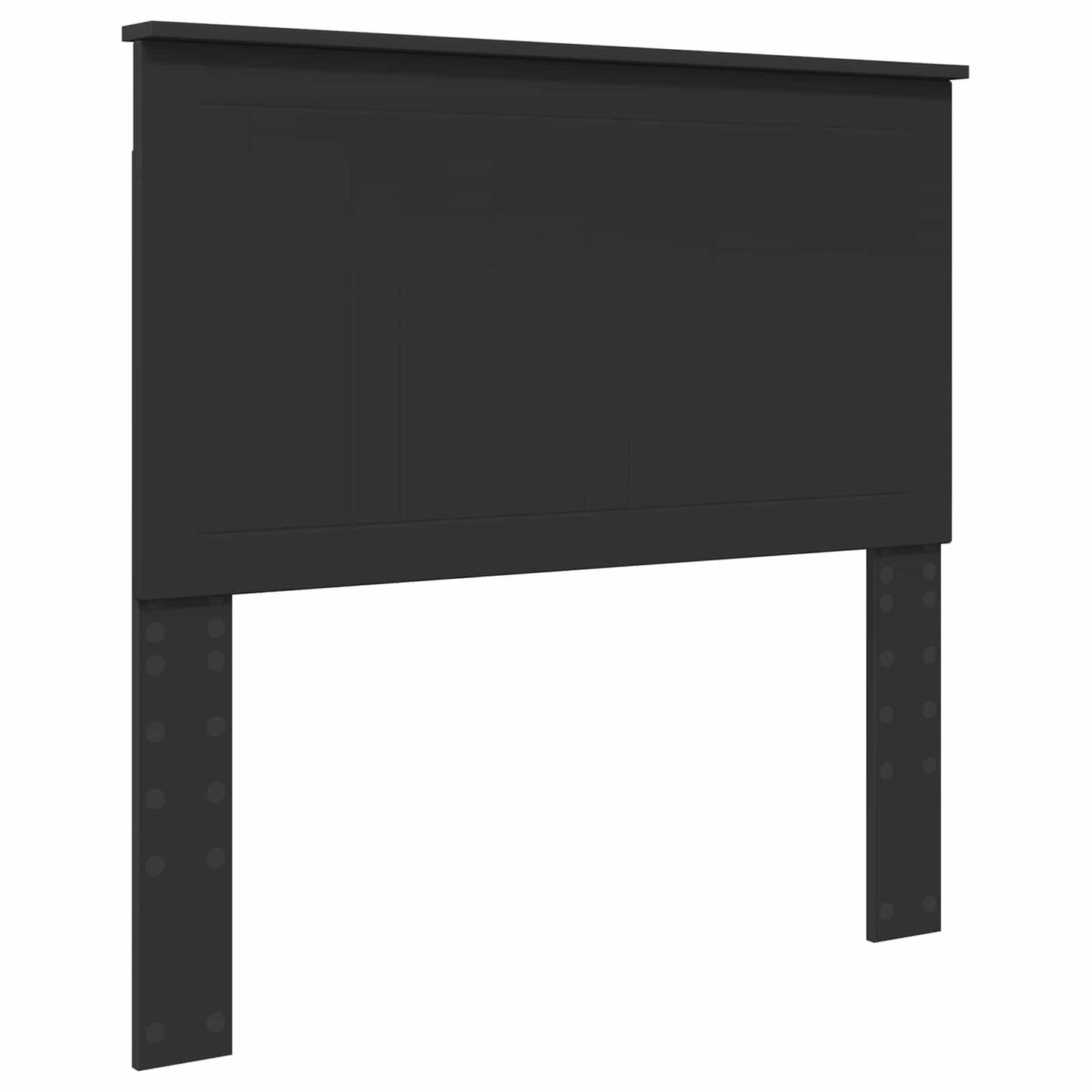 Bed Frame with Headboard Black 100 x 200 cm Solid Pine Wood
