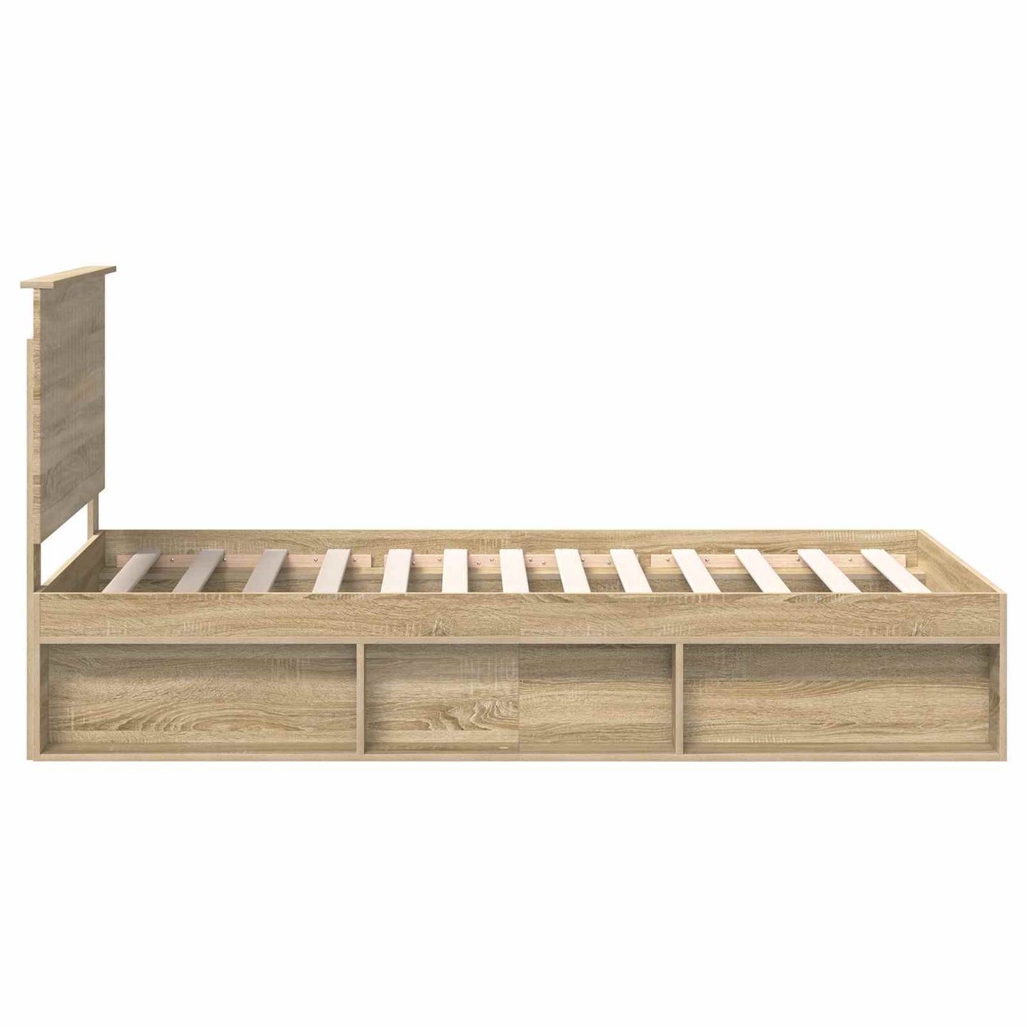 Bed Frame with Headboard Sonoma 100 x 200 cm Solid Pine Wood