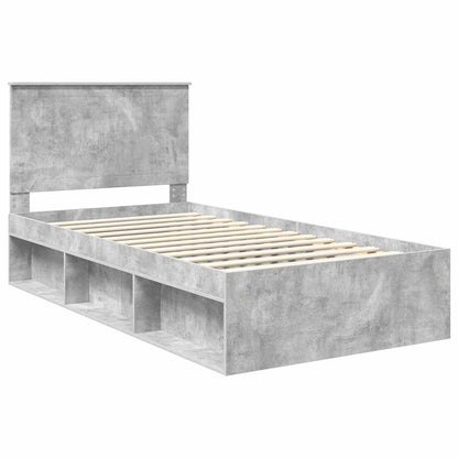 Bed Frame Concerte Grey 100 x 200 cm Solid Pine Wood