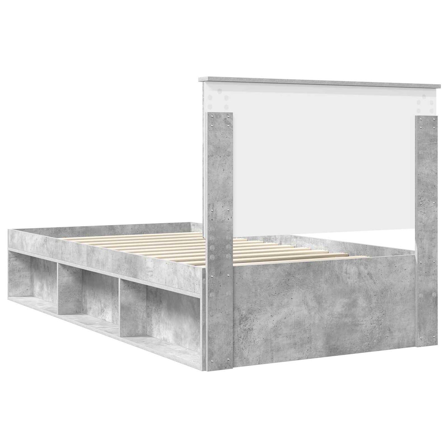 Bed Frame Concerte Grey 100 x 200 cm Solid Pine Wood