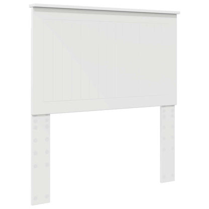 Bed Frame with Headboard White 90 x 200 cm Solid Pine Wood