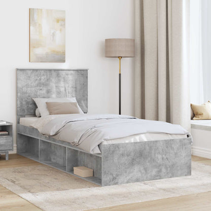 Bed Frame Concerte Grey 90 x 190 cm Solid Pine Wood