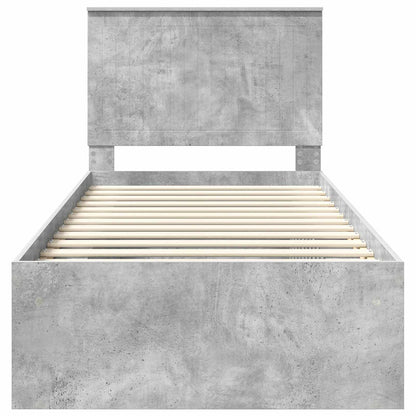 Bed Frame Concerte Grey 90 x 190 cm Solid Pine Wood