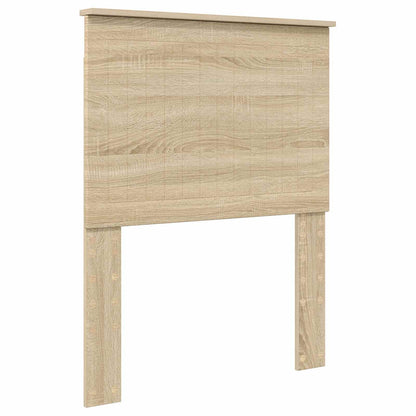Bed Frame with Headboard Sonoma Oak 75 x 190 cm Solid Pine Wood