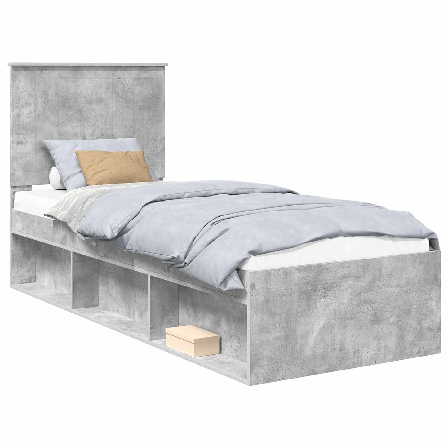 Bed Frame Concerte Grey 75 x 190 cm Solid Pine Wood