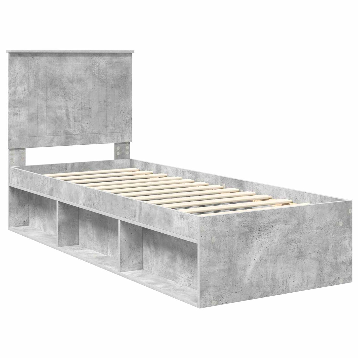 Bed Frame Concerte Grey 75 x 190 cm Solid Pine Wood