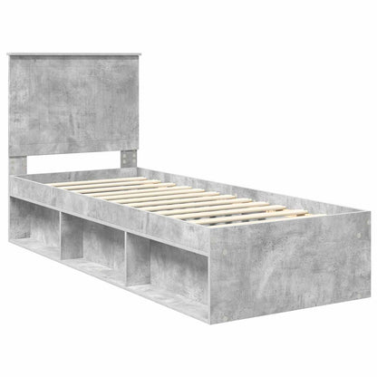 Bed Frame Concerte Grey 75 x 190 cm Solid Pine Wood