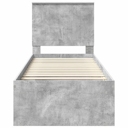 Bed Frame Concerte Grey 75 x 190 cm Solid Pine Wood
