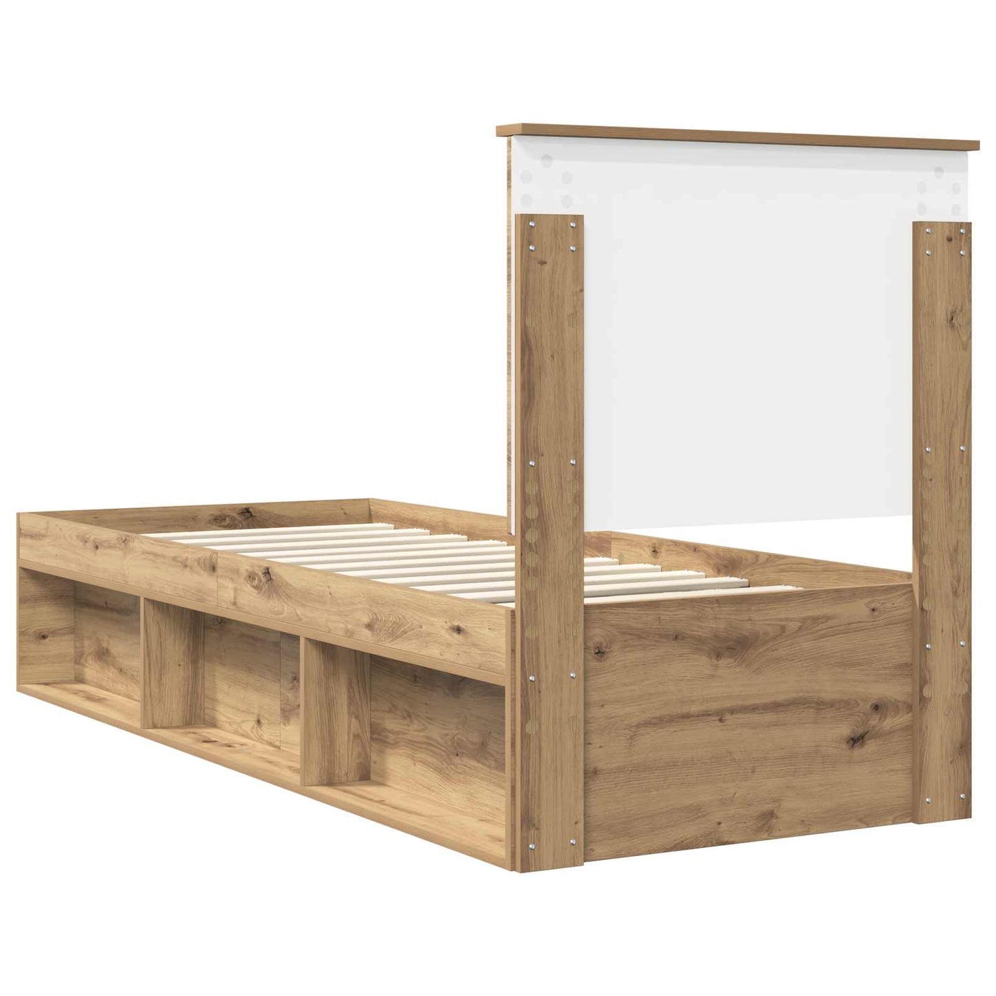 Bed Frame Artisian Oak 75 x 190 cm Solid Pine Wood