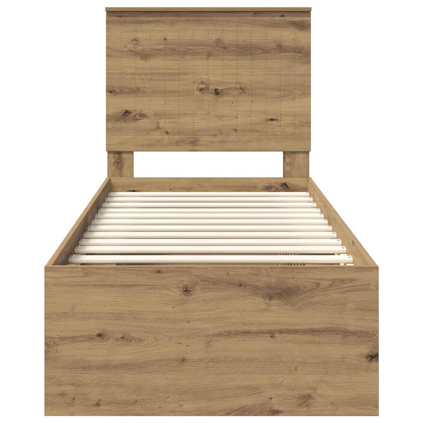 Bed Frame Artisian Oak 75 x 190 cm Solid Pine Wood