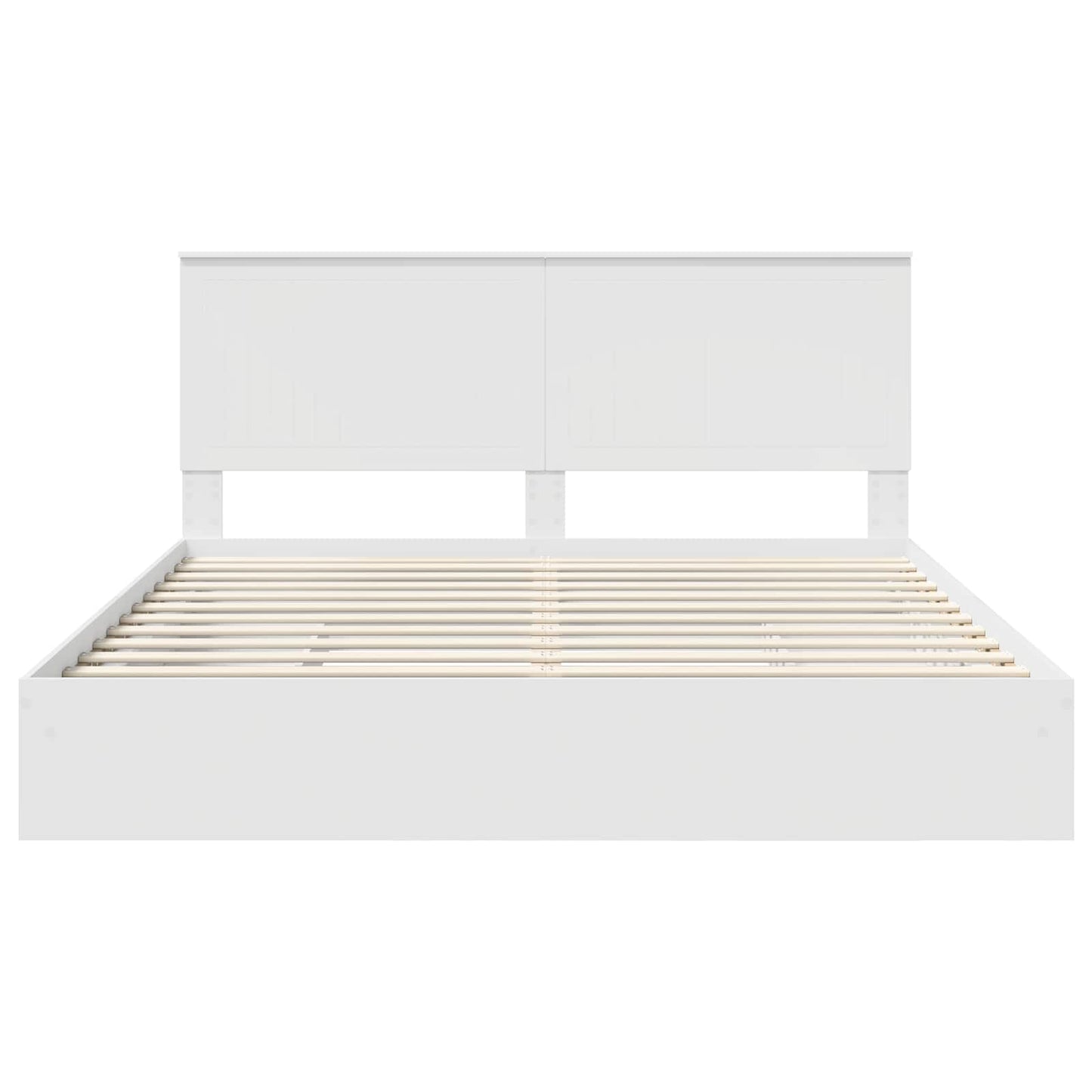 Storage Bed with Headboard White 180 x 200 cm Engineered Wood