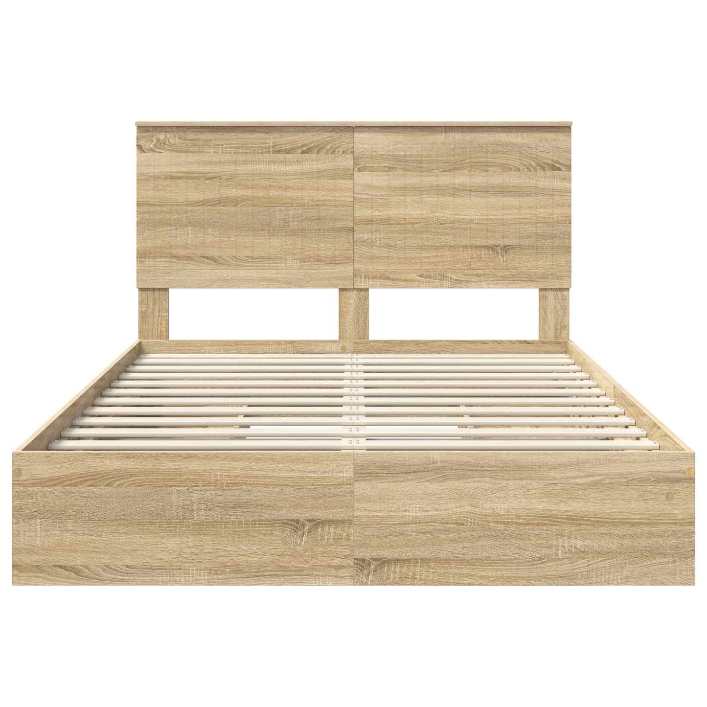 Storage Bed with Drawer Sonoma Oak 140 x 200 cm Engineered Wood