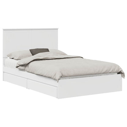 Storage Bed with Headboard White 120 x 200 cm Engineered Wood