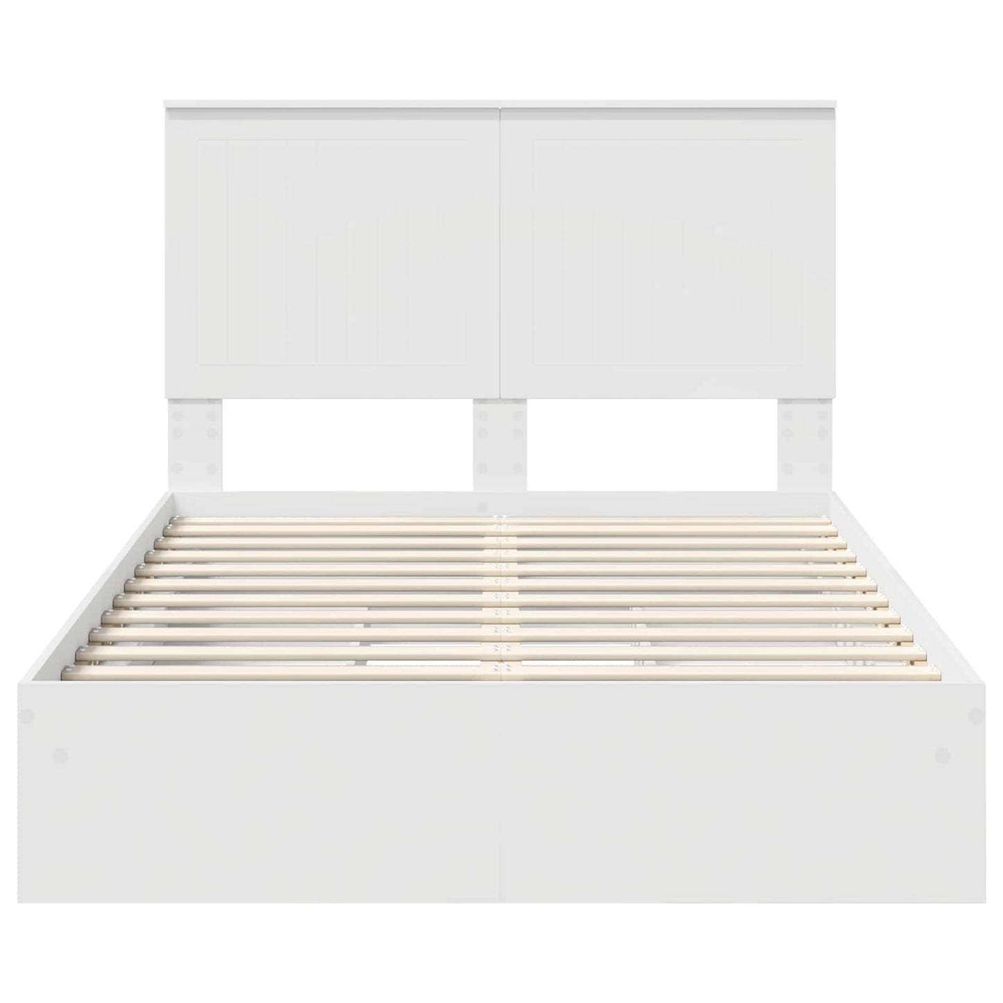 Storage Bed with Headboard White 120 x 200 cm Engineered Wood