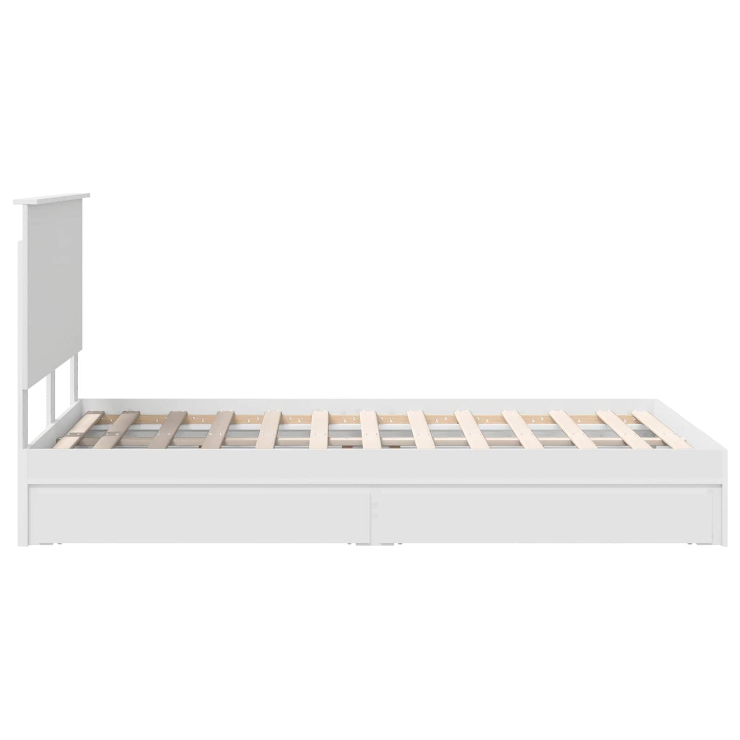 Storage Bed with Headboard White 120 x 200 cm Engineered Wood