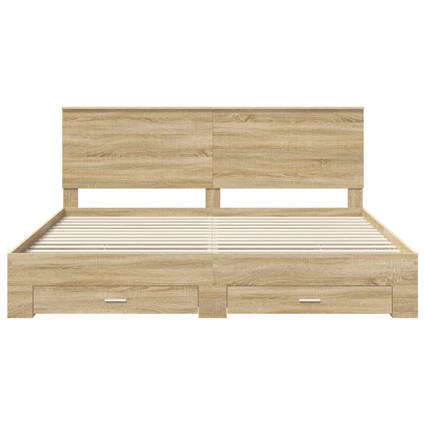 Bed Frame with Drawer Sonoma Oak 200 x 200 cm Engineered Wood