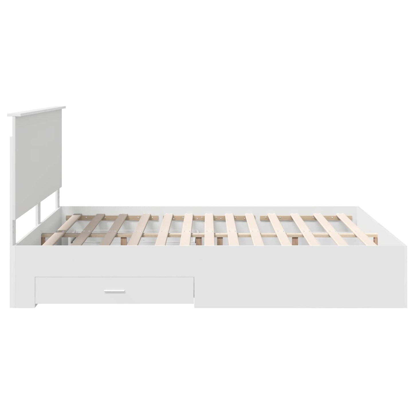 Bed Frame with Headboard White 180 x 200 cm Engineered Wood
