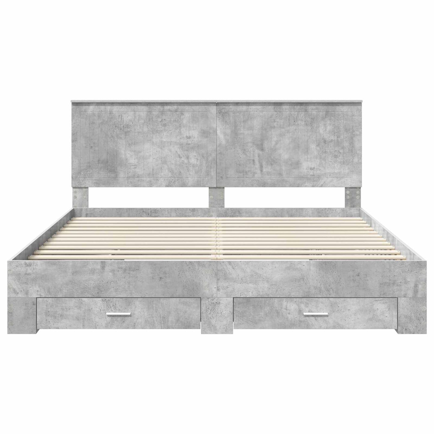 Bed Frame Concrete Grey 180 x 200 cm Engineered Wood