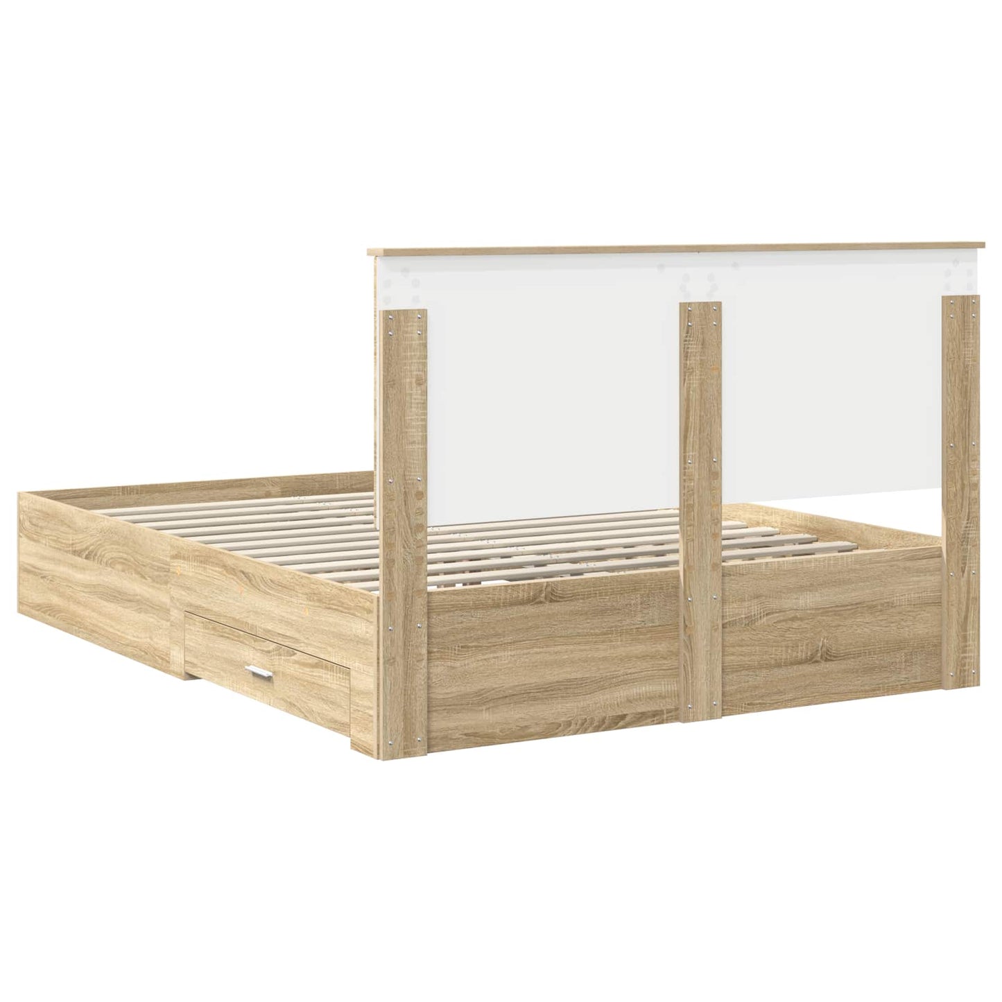 Bed Frame with Drawer Sonoma Oak 150 x 200 cm Engineered Wood
