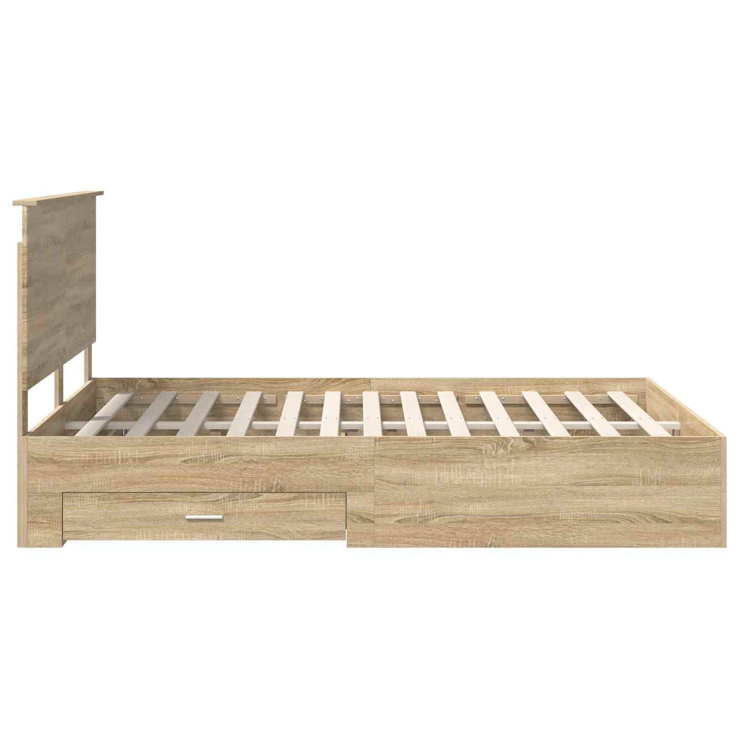 Bed Frame with Drawer Sonoma Oak 150 x 200 cm Engineered Wood
