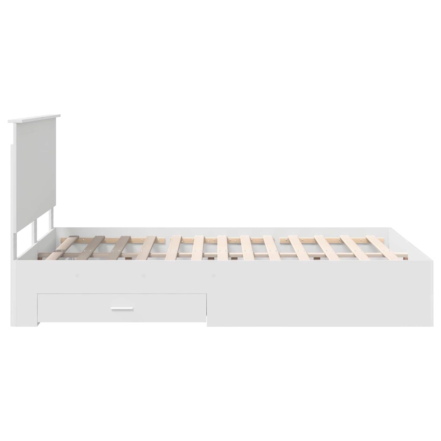Bed Frame with Headboard White 140 x 190 cm Engineered Wood